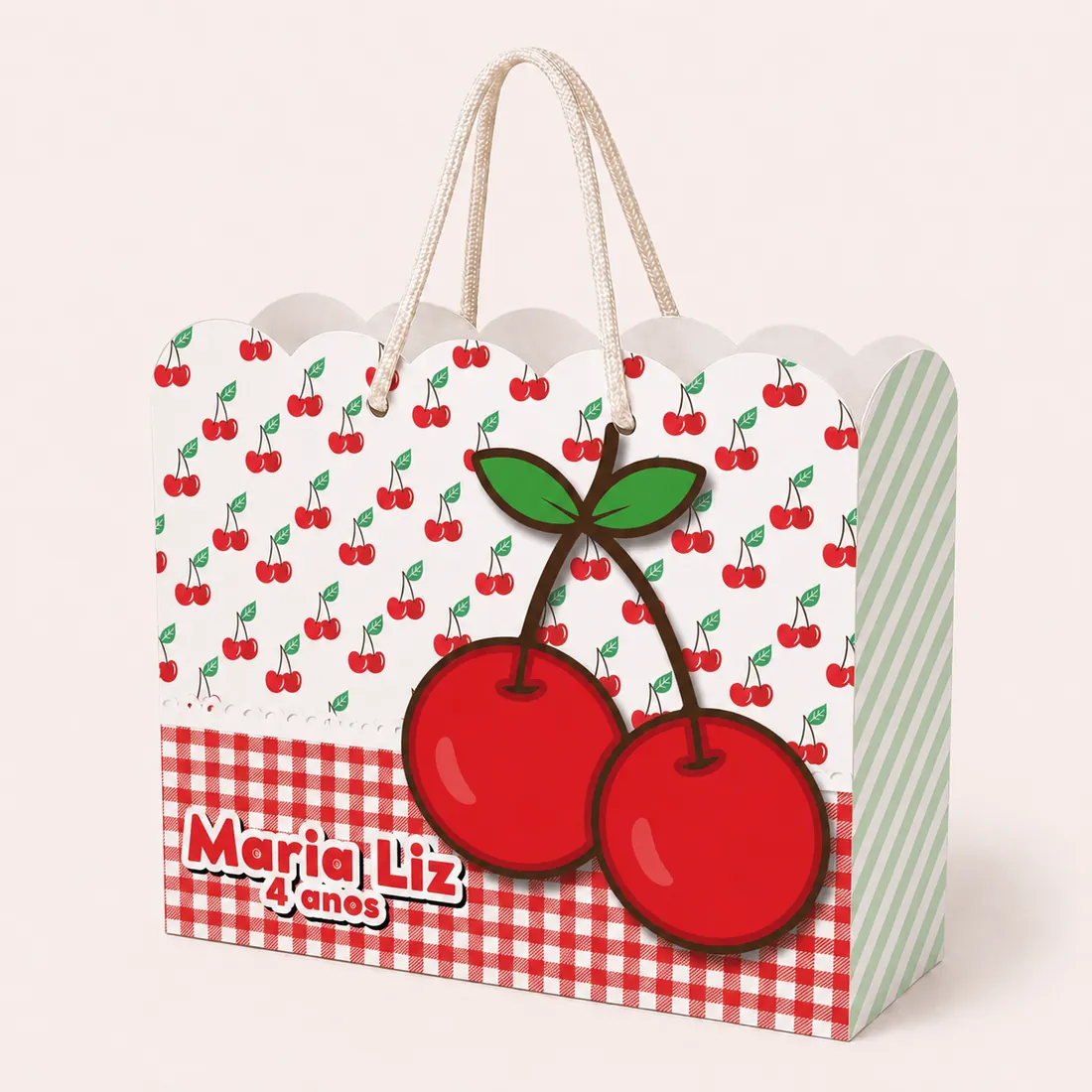 Sacola personalizada, colorida e profissional, feita com o Pack