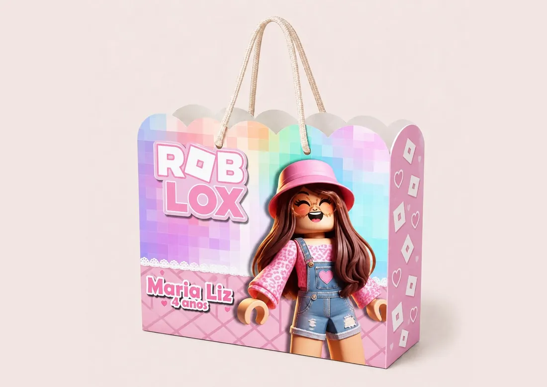 Sacola personalizada real, tema exclusivo
