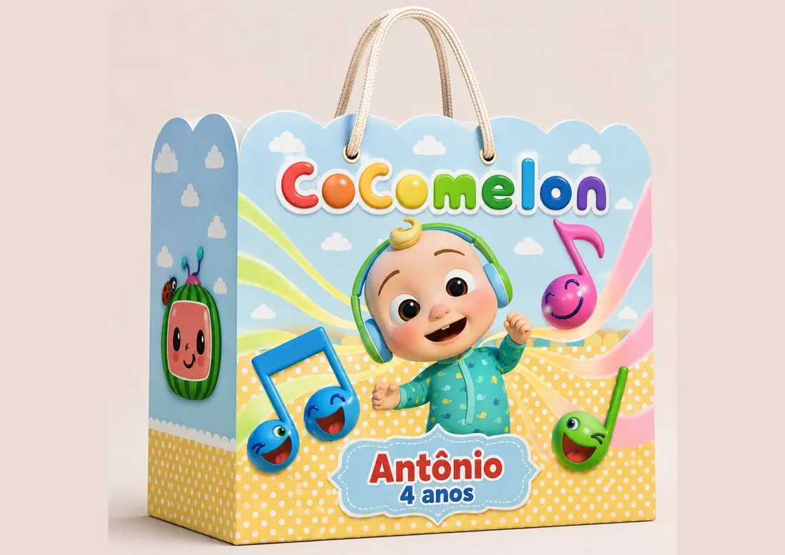 Sacola personalizada real, tema exclusivo