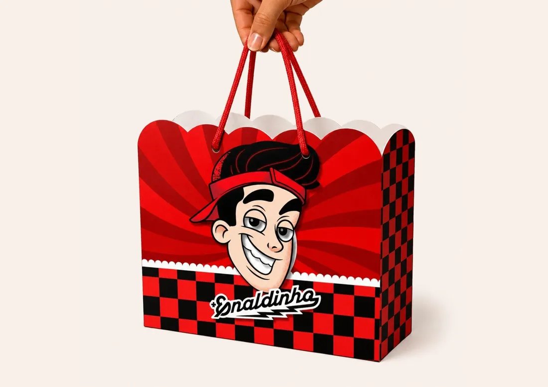 Sacola personalizada real, tema exclusivo